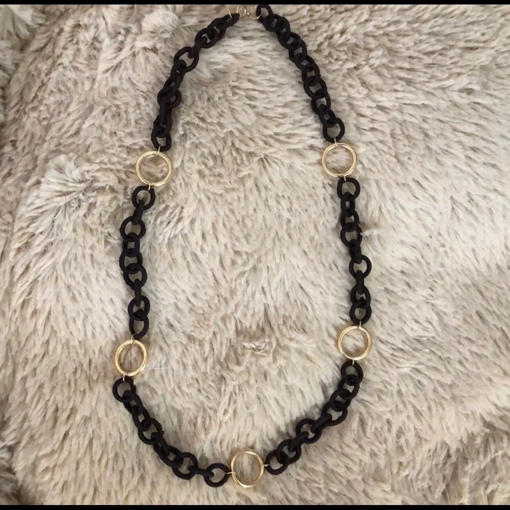 Circle LINK NECKLACE round RICH classy Circular links Statement necklace gold
